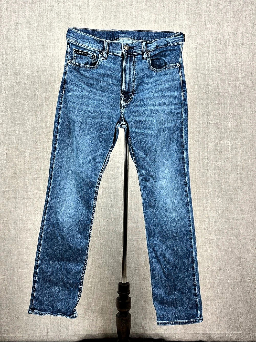 Calvin Klein Jeans Straight Leg Jeans Blue Waist 33 x 30
